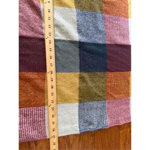 Celtic Tartan Plaid patchwork Scarf Wool Blend  74”X27” - Picture 4 of 8